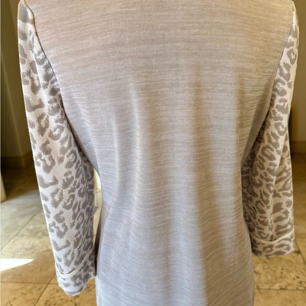 Ming Wang Beige Patterned Women's Jacket - image 2